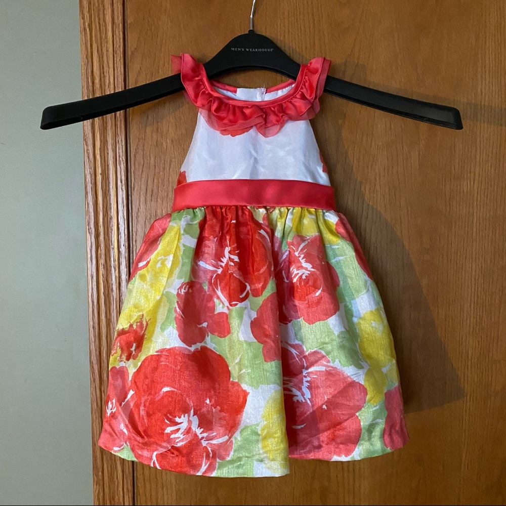 Rare Editions Coral Sleeveless Dress with liner